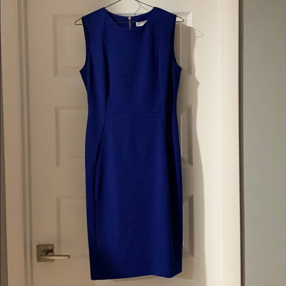 Royal blue sheath dress by Calvin Klein